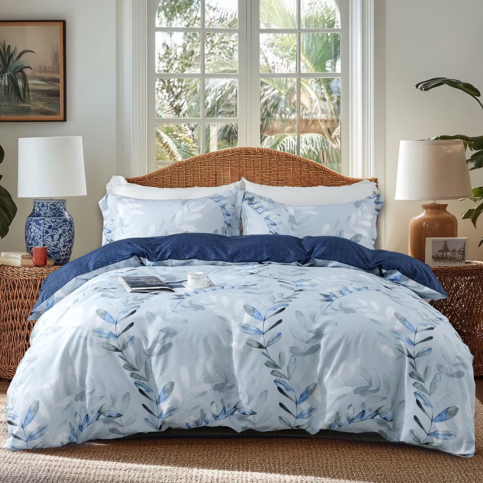 OAITE Prewashed Cotton-Like Polyester Duvet Cover Set