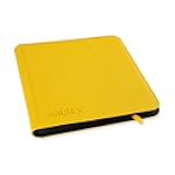 Vault X 12 XL Pocket Trading Card Zip Binder - 624 cards, Premium Exo-Tec Album Material, 26 Side-Loading Pages, Folder for Collectible Card Games, Sports, TCG (Yellow)