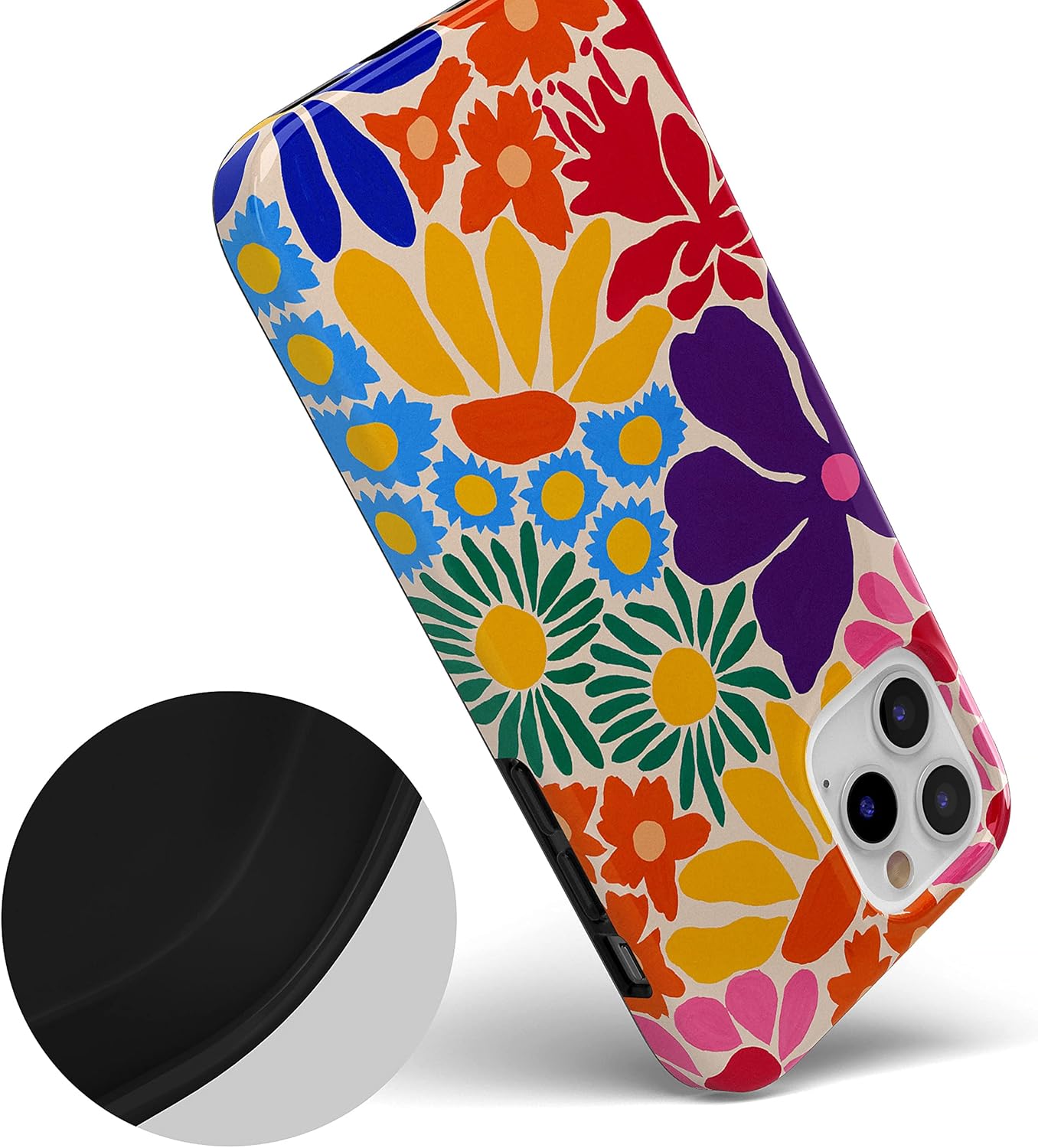 Casely iPhone 12/12 Pro Case | Flower Patch | Multi-Color Floral | Classic Ultra Slim Design