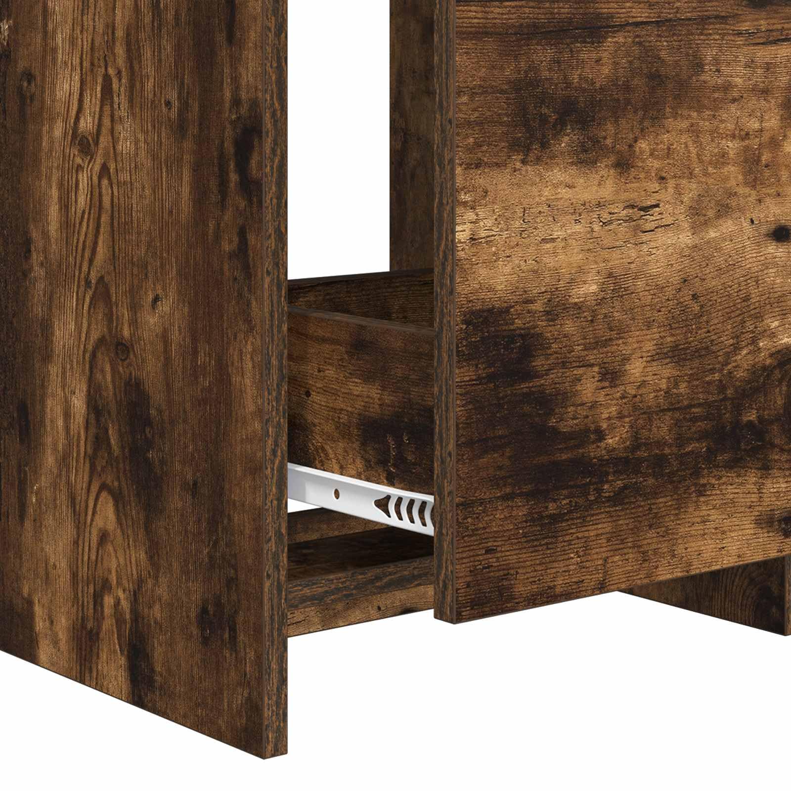 Mueble bajo fregadero de madera, ingeniería Chene Fume | Almacenamiento de cajones, uso interior, fácil montaje, diseño minimalista