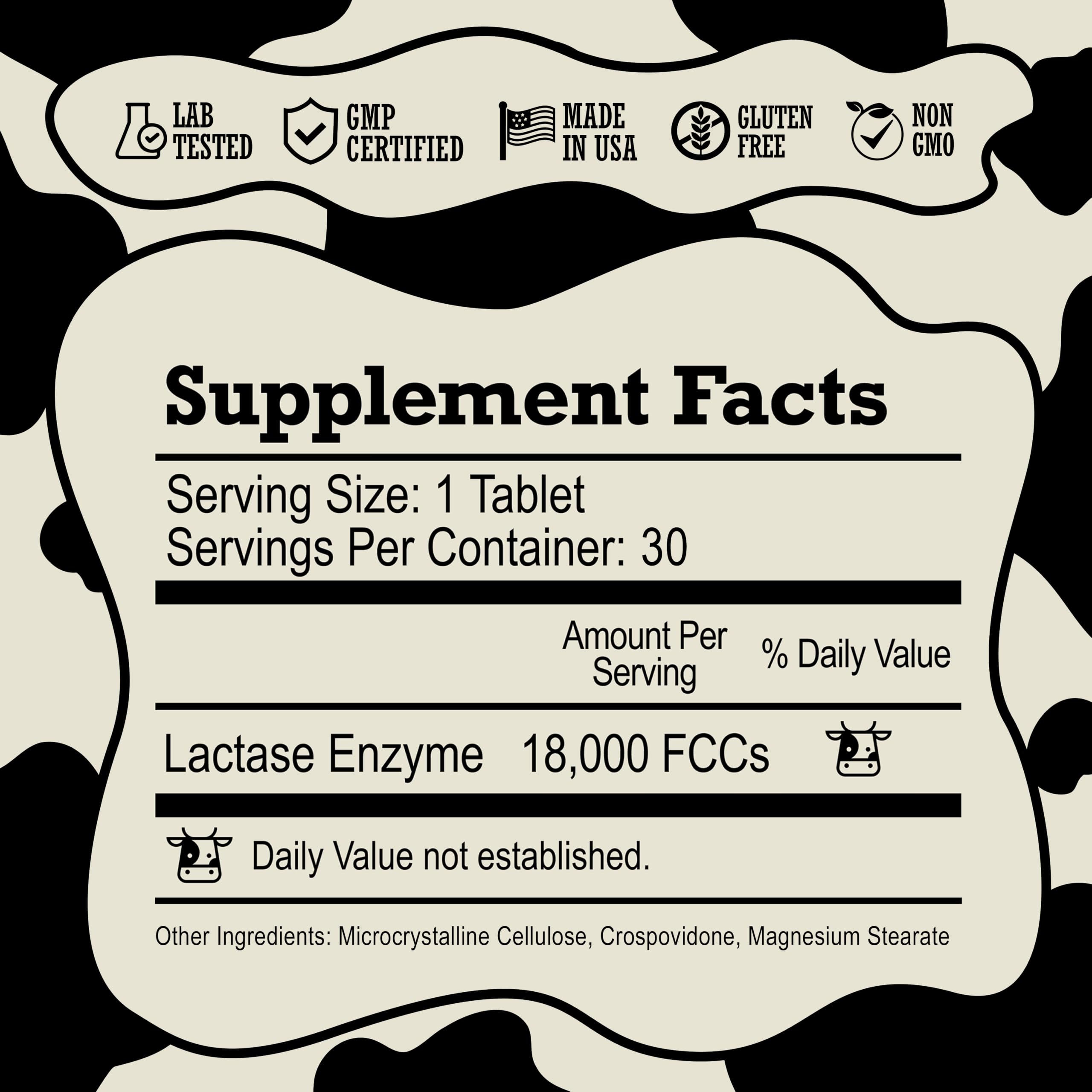 DairyPill Lactase Enzyme Pills for Lactose Intolerance, 18000 FCC, 30 Ct — Amazon image 5