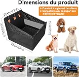 GGW Dog Car Seat Back Seat for Medium & Large Dogs - Safety Seat with Attachment Strap, Non-Slip & Waterproof Dog Seat as Dog Bed for Car, SUV - 6