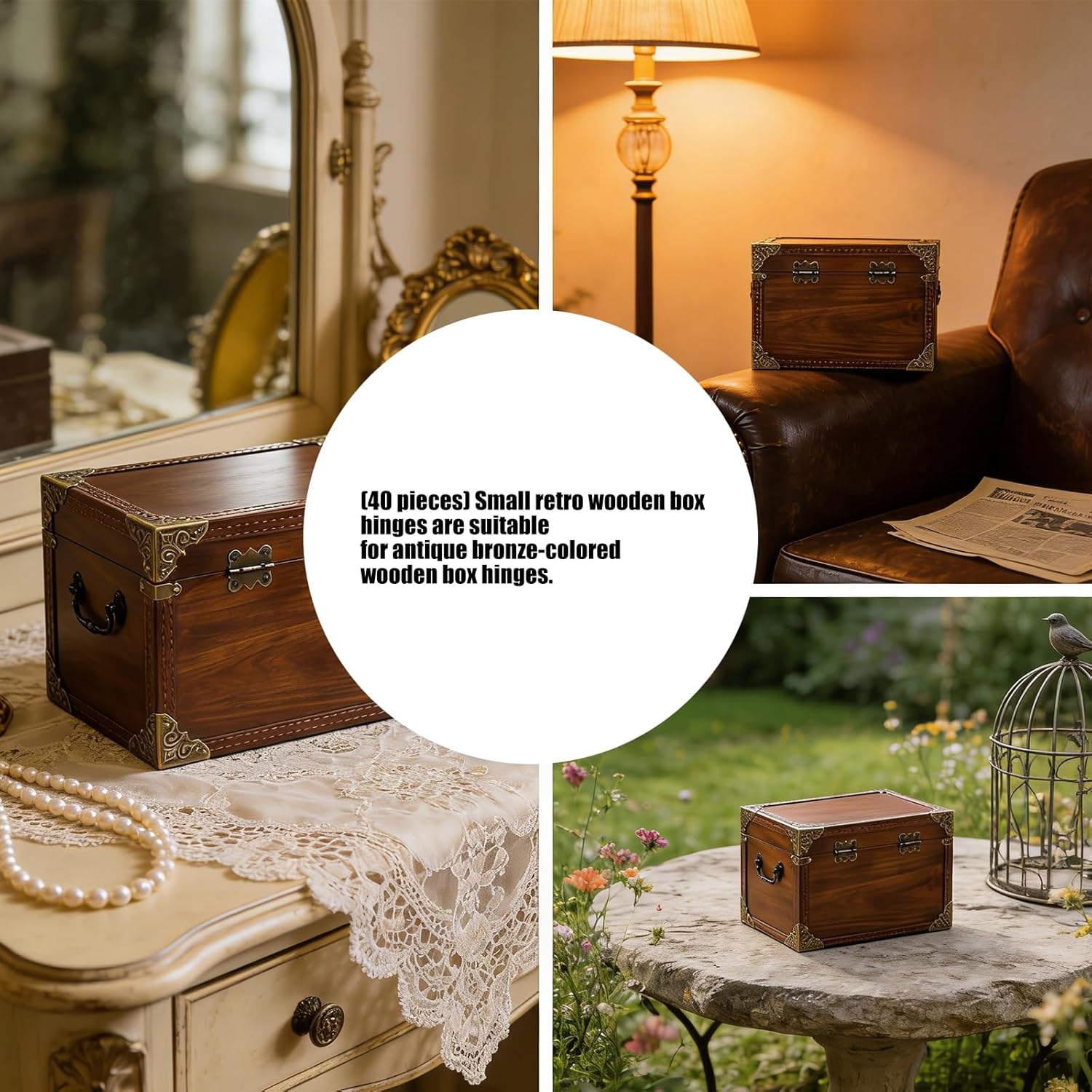 Antique Decorative Furniture Small Hinges Butterfly Shape Small Hinges for Jewelry Box Restoration and Craft Making Jewelry Box Hinge