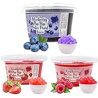 Vista 10 de Fusion Select 6 Sabores Variados Perlas Explosivas de Boba - Acompañamiento de Té de Frutas, Bocadillo Frutal