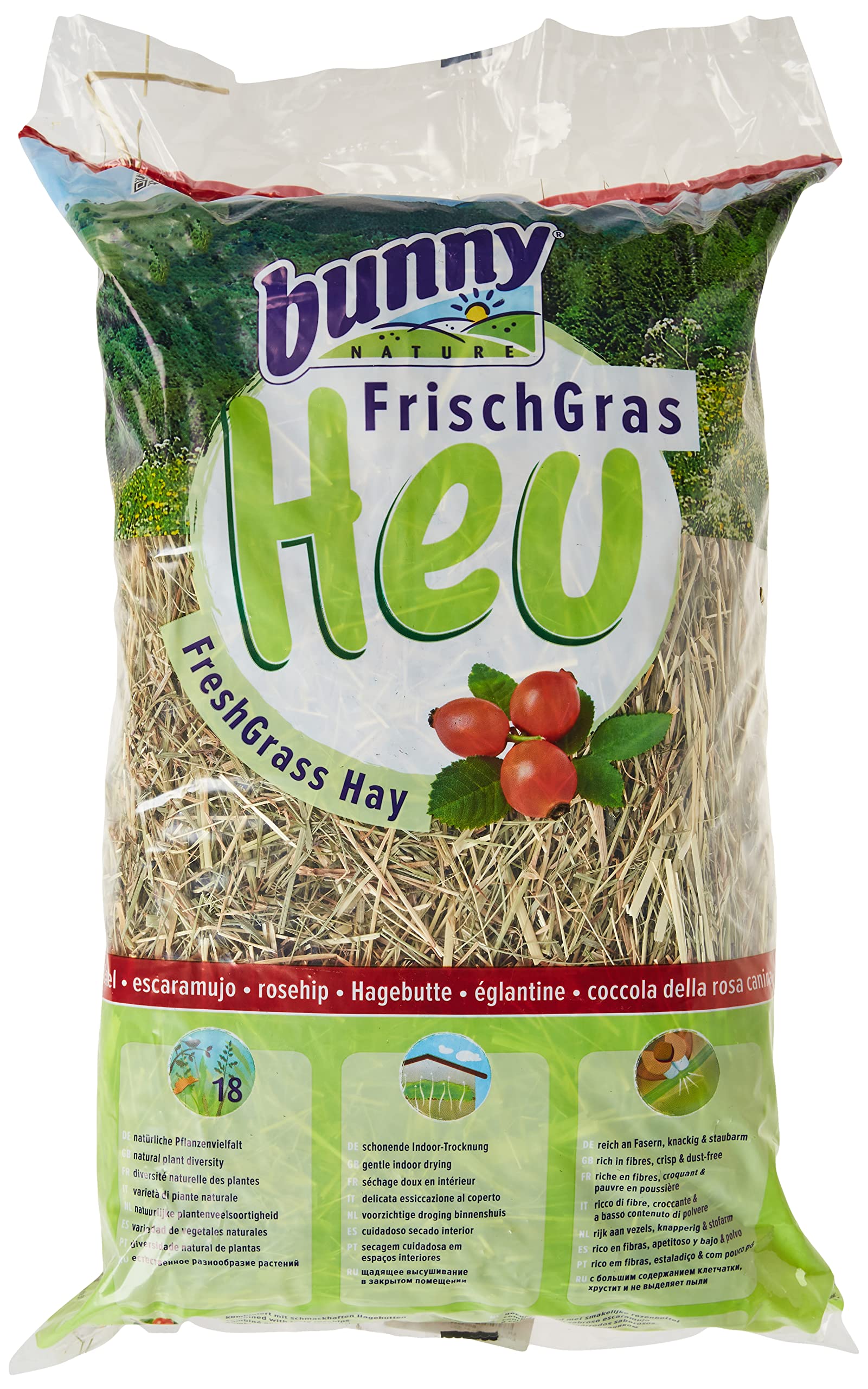 Bunny Nature Fresh Grass Hay Rosehip 500g
