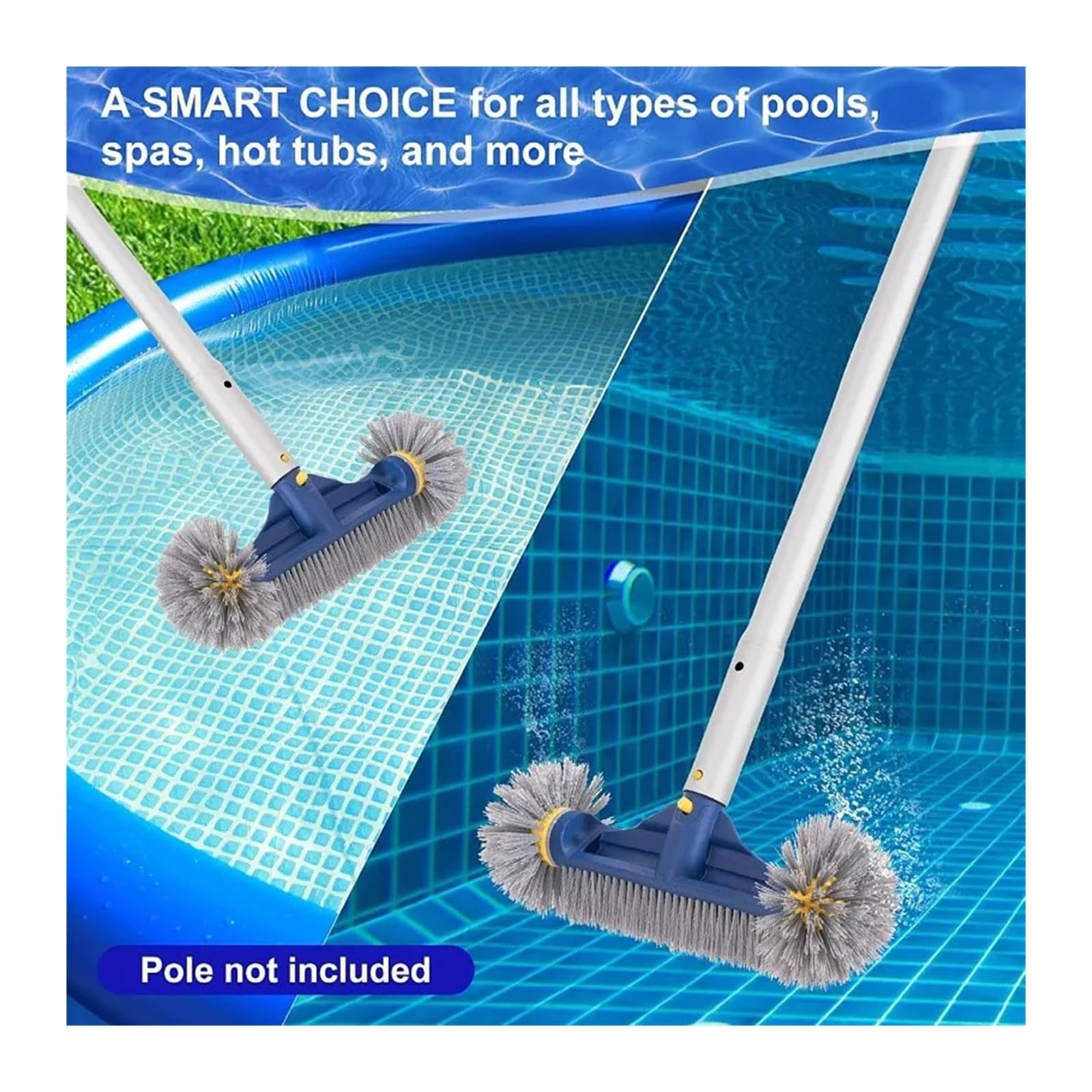Tête de Brosse Piscine Robuste 13 po