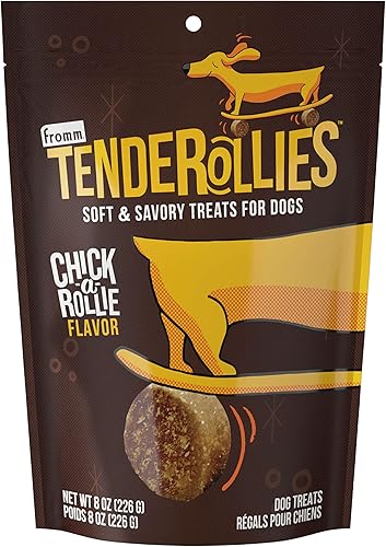 Fromm Tenderollies Chick-a-Rollie - Golosinas para perros, suaves y saladas, receta de pollo, 8 onzas