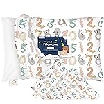 KeaBabies Toddler Pillowcase 13x18 - Organic Cotton Toddler Pillowcase for Kids, Boys, Girls, Soft & Durable Cotton Cover for Miniature Sleepy Pillows,Cute Colors,Pillow Sold Separately (Wild Count)