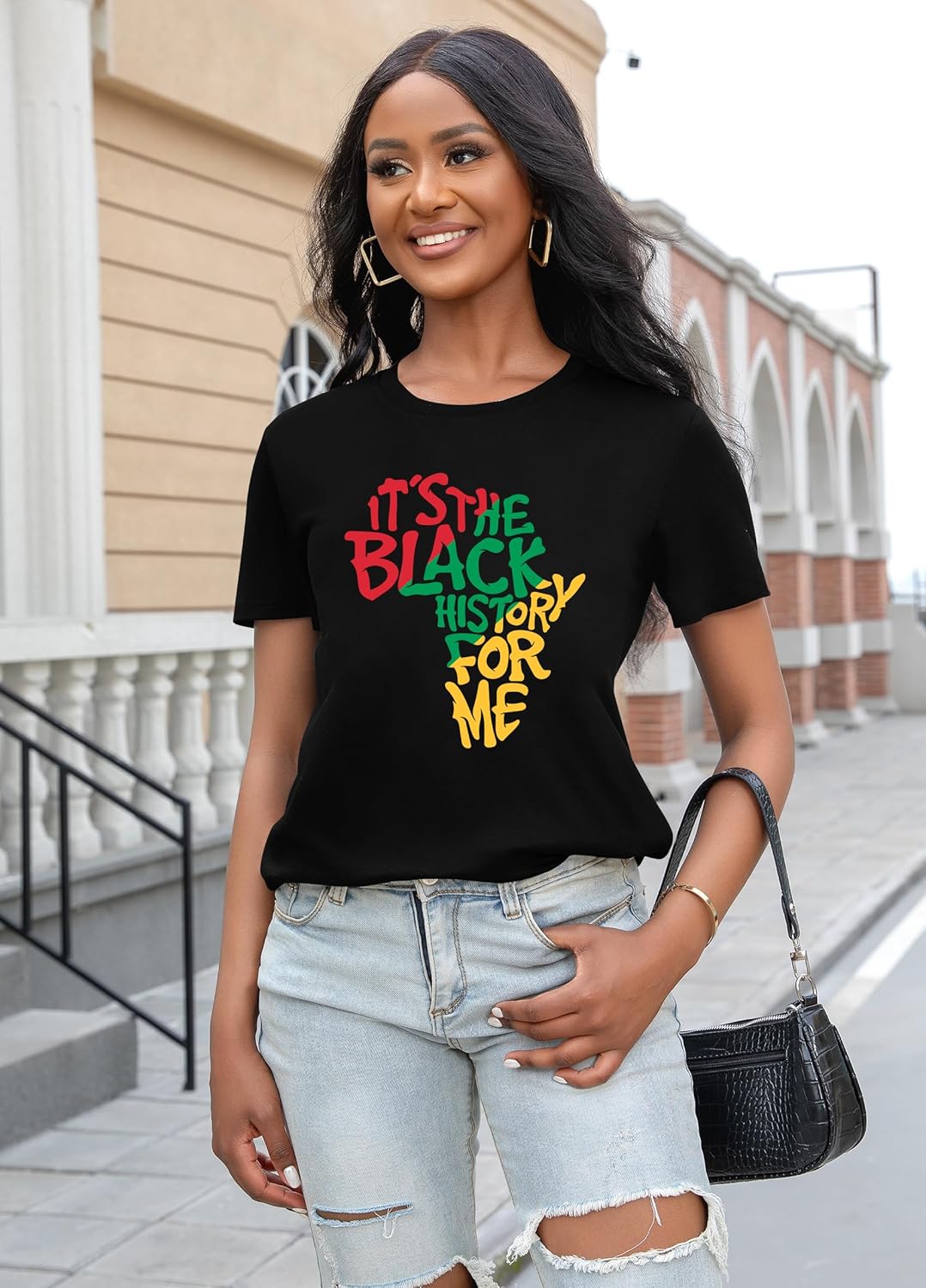 Black History Shirts for Women: Women Black History Month T-Shirts African American Shirt I Am Black Funny Graphic Tops - Image 3