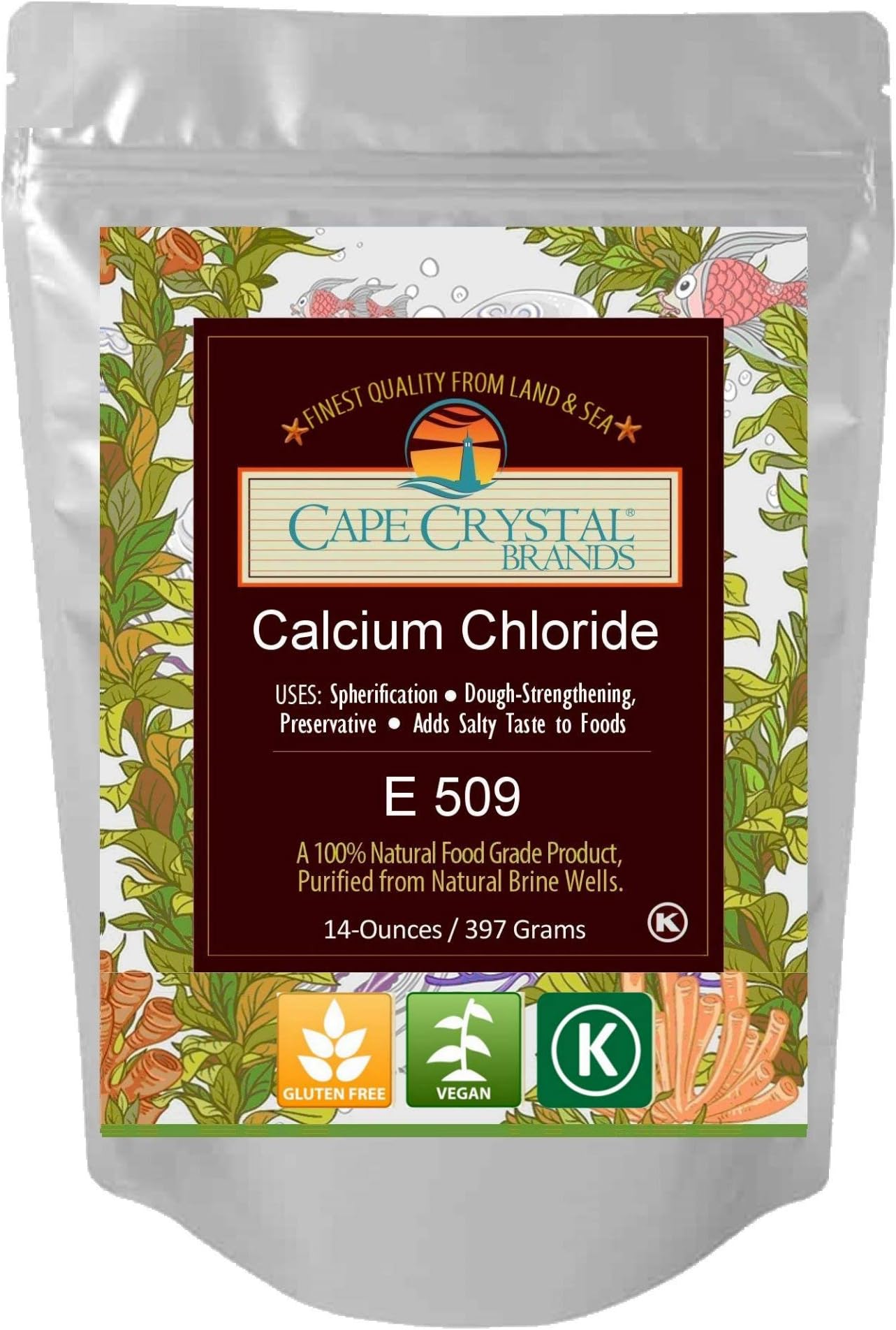 Calcium Chloride by Cape Crystal Brands 2-oz / 8-oz / 14-oz (14-oz)