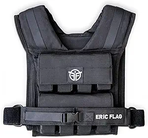 40 lb Weighted Vest for Men & Women - Adjustable 0-40 lb with 16 Iron Weight, Heavy-Duty for Calisthenics, Running and Walking - Compact 1000D Oxford - Weighted Vest with Removable Weights