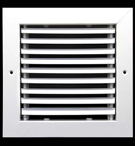 HVAC Premium Rejilla de retorno de barra fija de 8 x 8 pulgadas - Estructura de acero - Aspecto elegante y acabado resistente [dimensiones