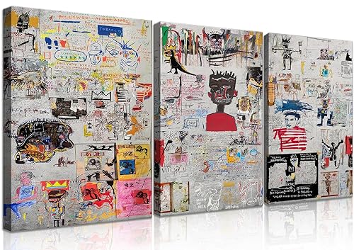 EGMAVQZY 3 Pieces Graffiti Canvas Wall Art Modern Aesthetic Street
