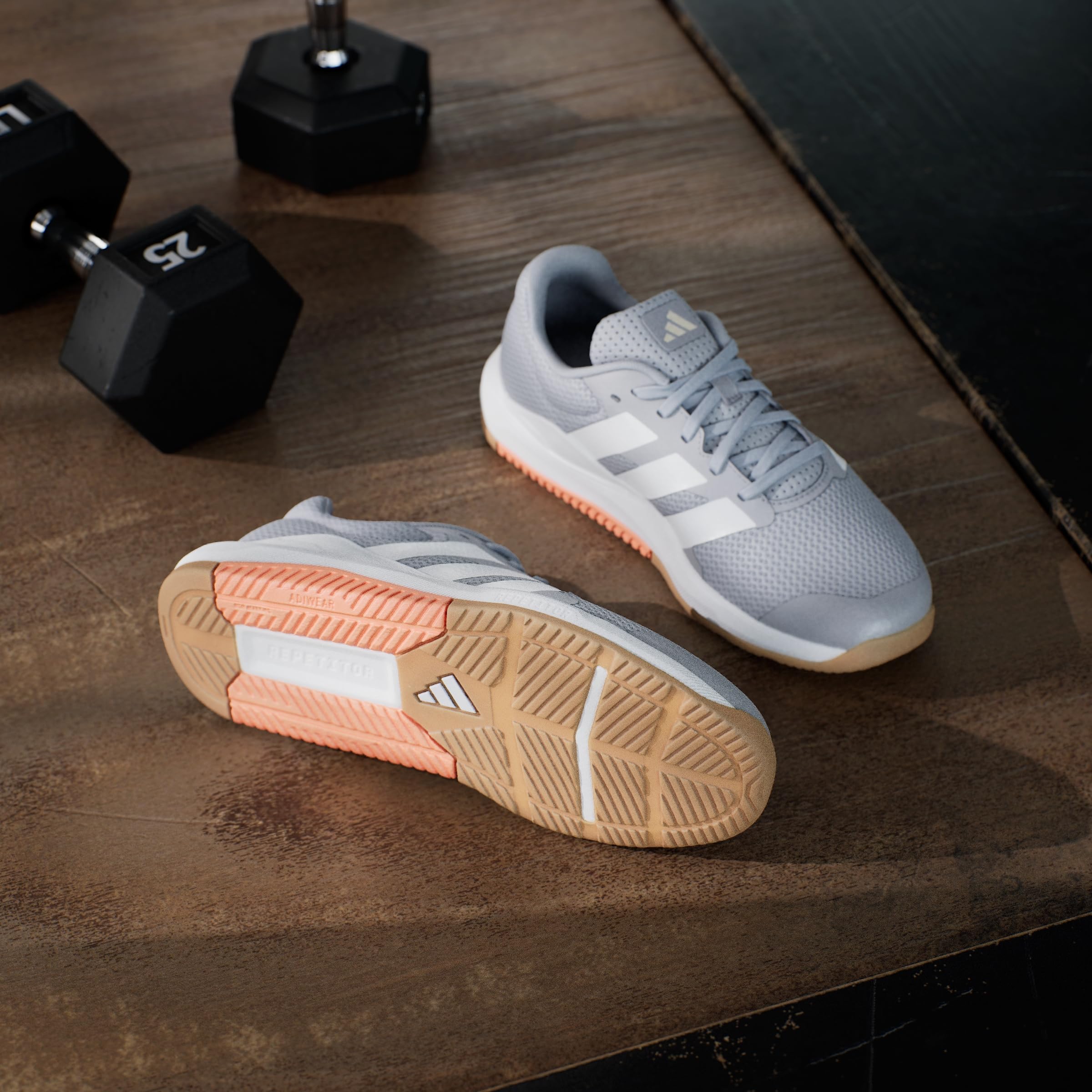 adidas Kobiety Dropset Base Training Shoes, halo silver/ftwr white/beam orange, 42 EU