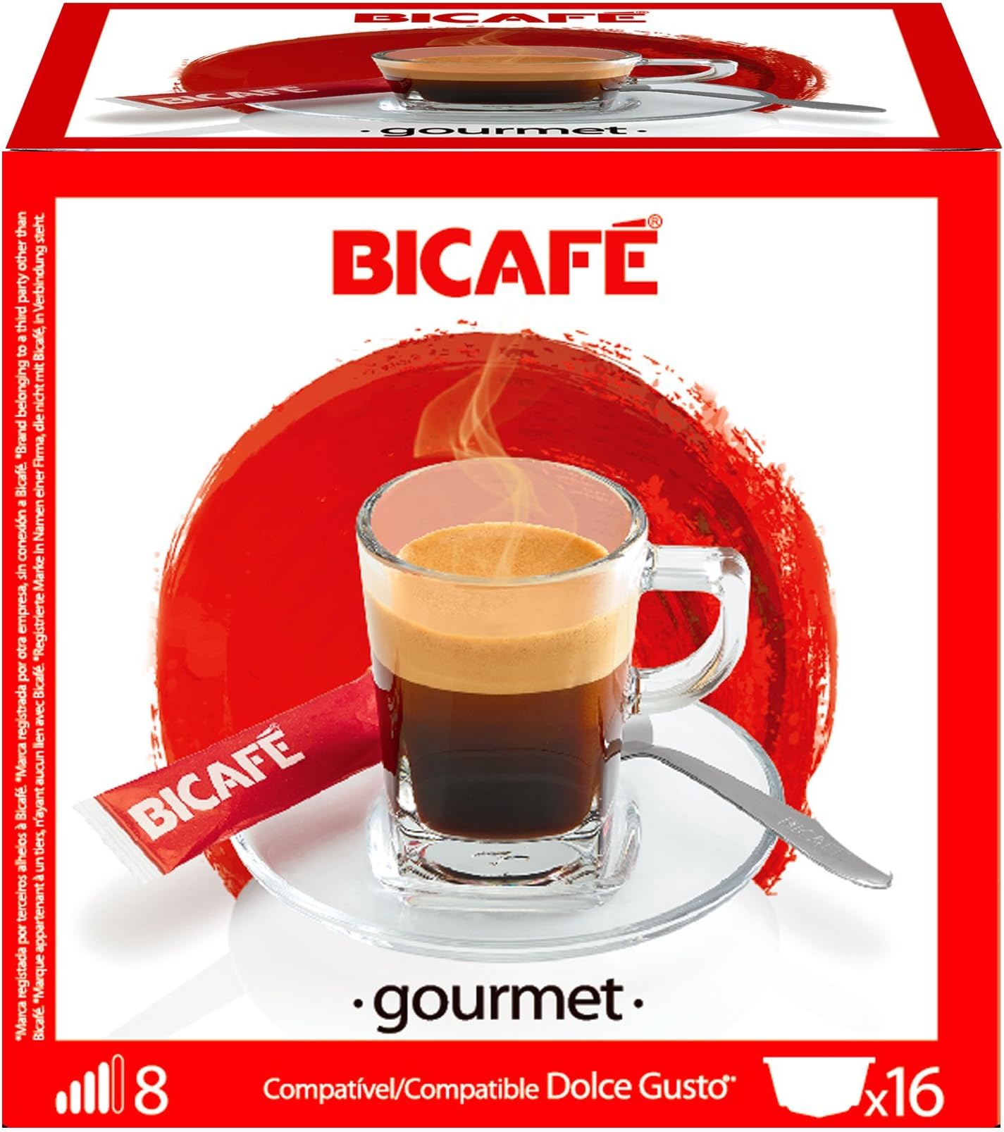 96 (6x16 Capsule Packs) BiCafe ® Gourmet Coffee Capsules Compatible with Dolce Gusto® Machines