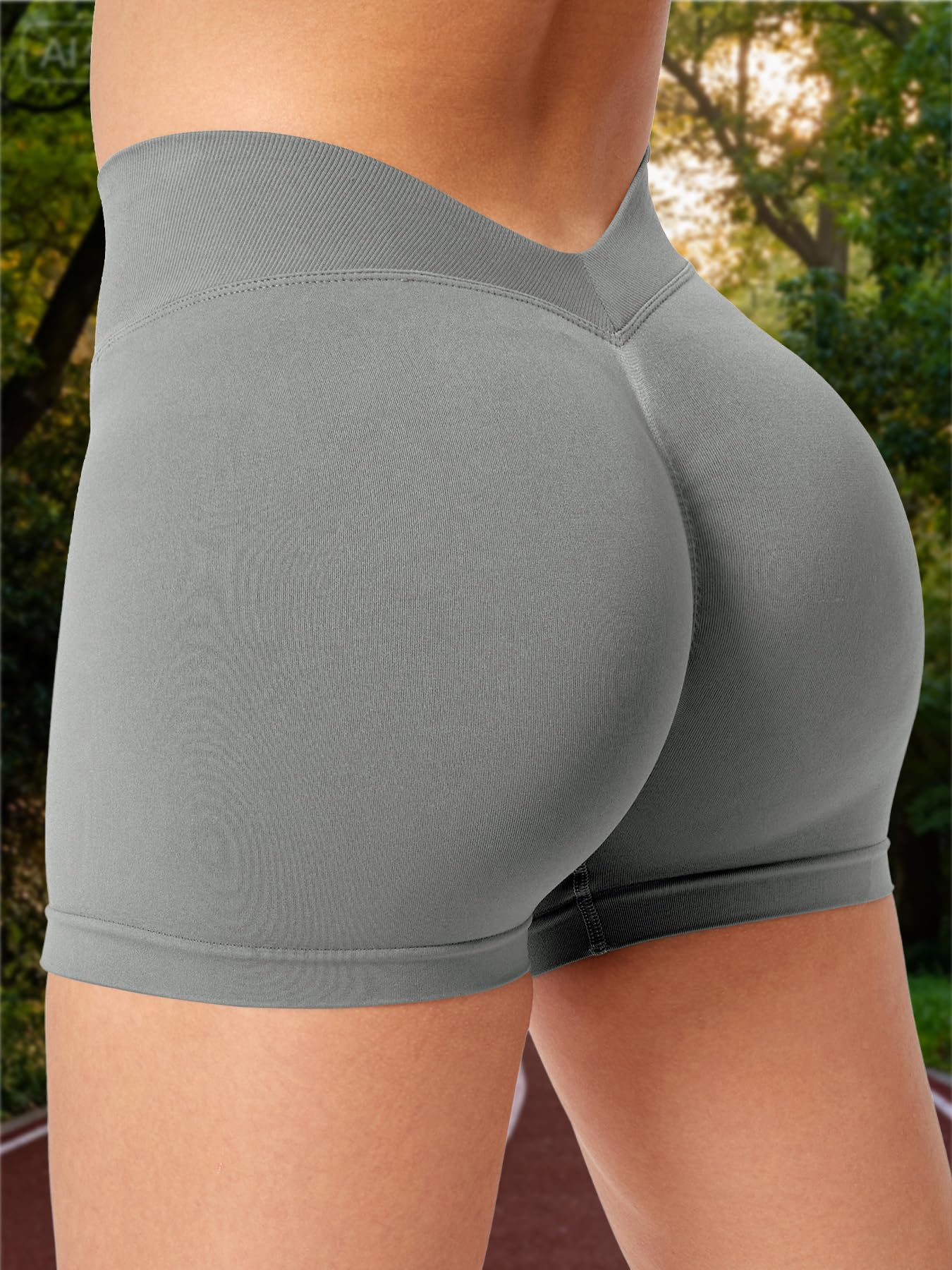 Workout Scrunch Shorts Women V Back Gym Butt Lifting Liz High Waisted Seamless Shorts
