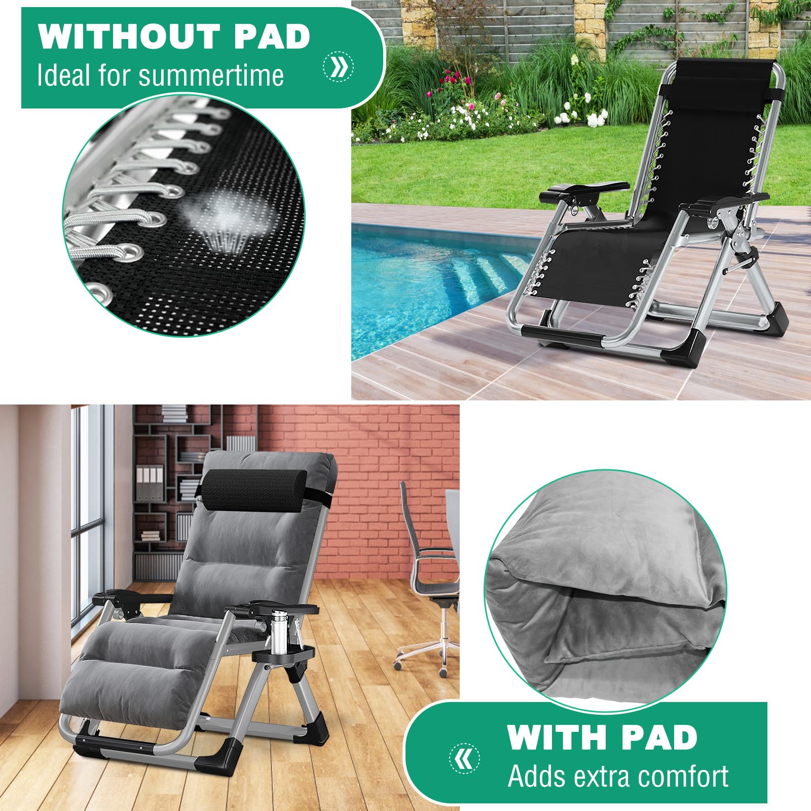 sturdy reclining garden chair