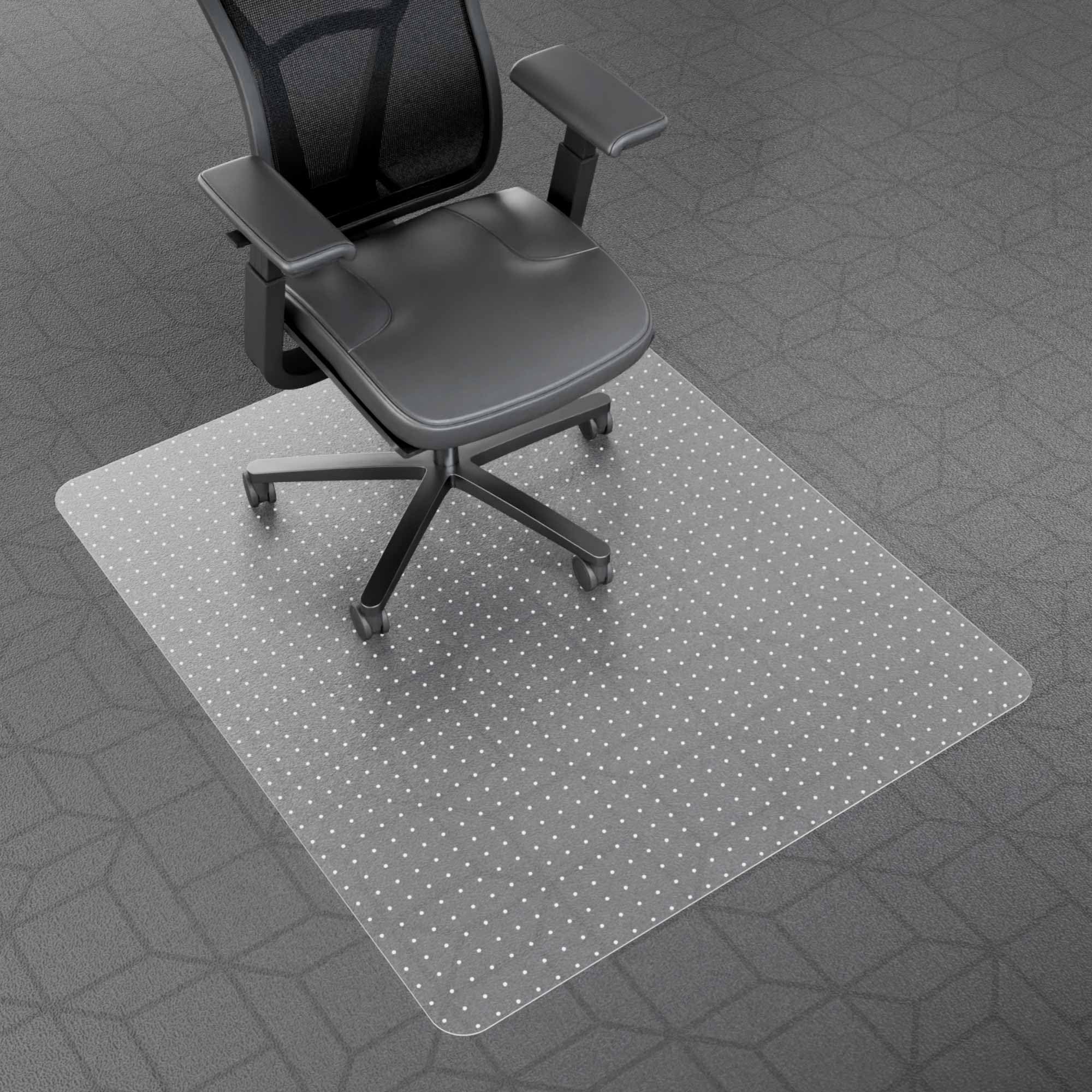 Office Chair Mat for Carpet - 48" x 40", Desk Floor Mat for Rolling Chairs, Clear Plastic Chair Mat, Easy Glide, Under Desk Carpet Protector for Home and Office Use