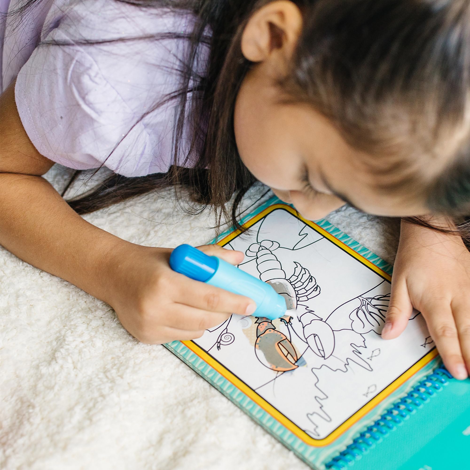 Melissa & Doug - Water Wow! Mundo Submarino: Tablero y Bolígrafo de Agua Reutilizables, 4 Páginas Reutilizables para Pintar con Agua - Manualidades Niños - Regalo Niño 3 años + - Certificados FSC