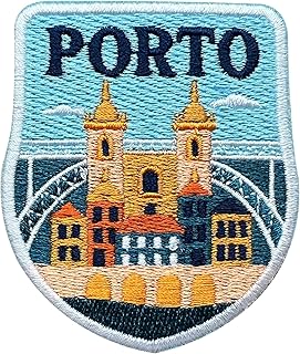 LEMEPINZ Porto Portugal 3 Inches Embroidery Patch, Iron On/Sew On Travel Embroidered Applique Patch, Travel Patches, Fabric Patches for Clothes Backpacks Hats, DIY Accessories Gifts for Travel Lover