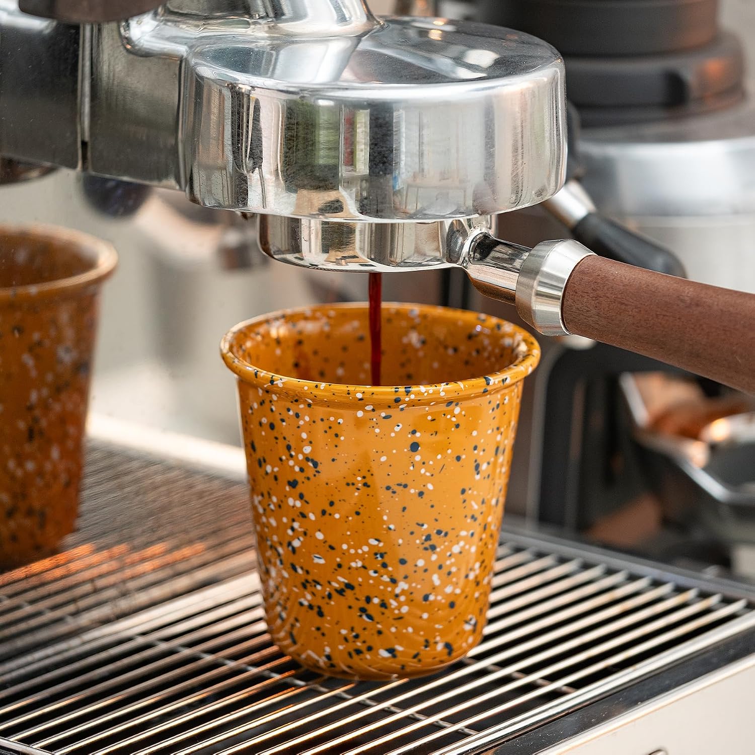 4-Piece 10oz Handleless Coffee Cups, Orange image 3