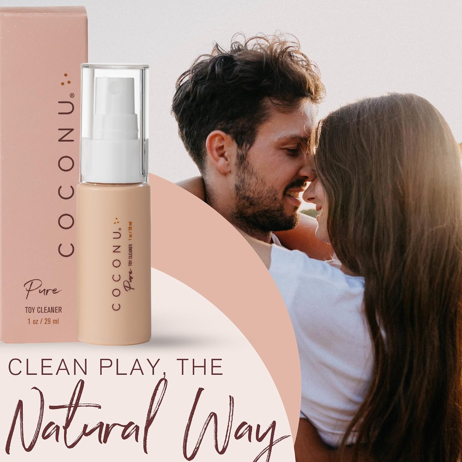 Coconu Pure Cleaner | Easy-to-Use Natural Mist Spray Cleanser | Fragrance-Free | 1.0 fl oz