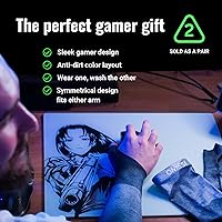 Vista 6 de ONISSI Funda de brazo para juegos para PC │Antifricción, Precisión, Mangas de compresión para alfombrilla de mouse │Regalo de deportes electrónicos