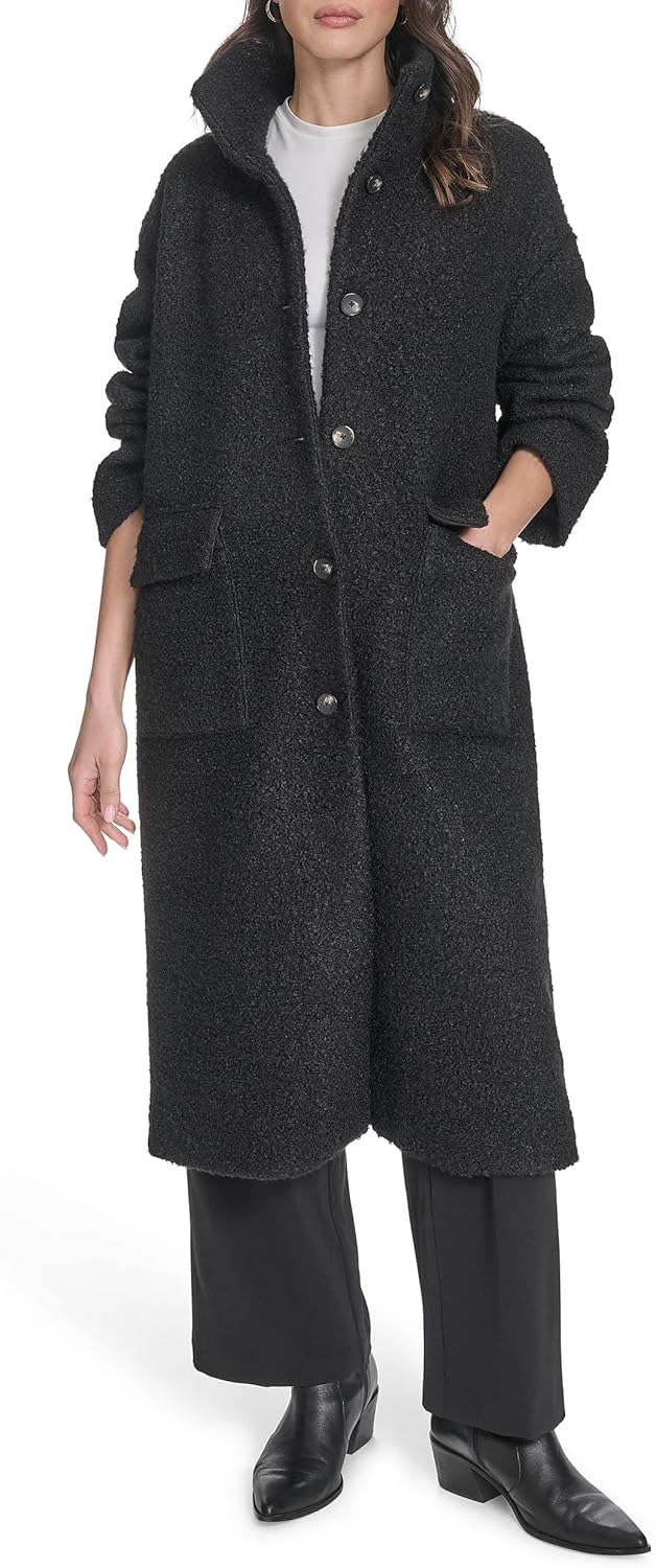 Levi's Women's Boucle Stand Collar Car Coat - Image 9