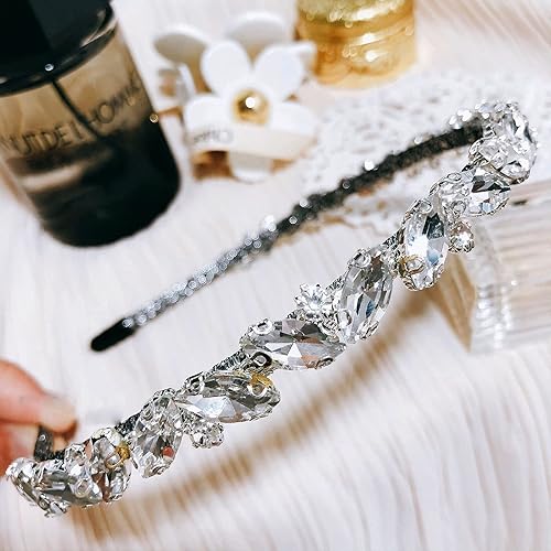 Miniatura 4 de Yhsheen Cadena de diamantes de imitación brillantes de 1 yarda, apliques de diamantes de imitación brillantes para decoración de bricolaje y adorno