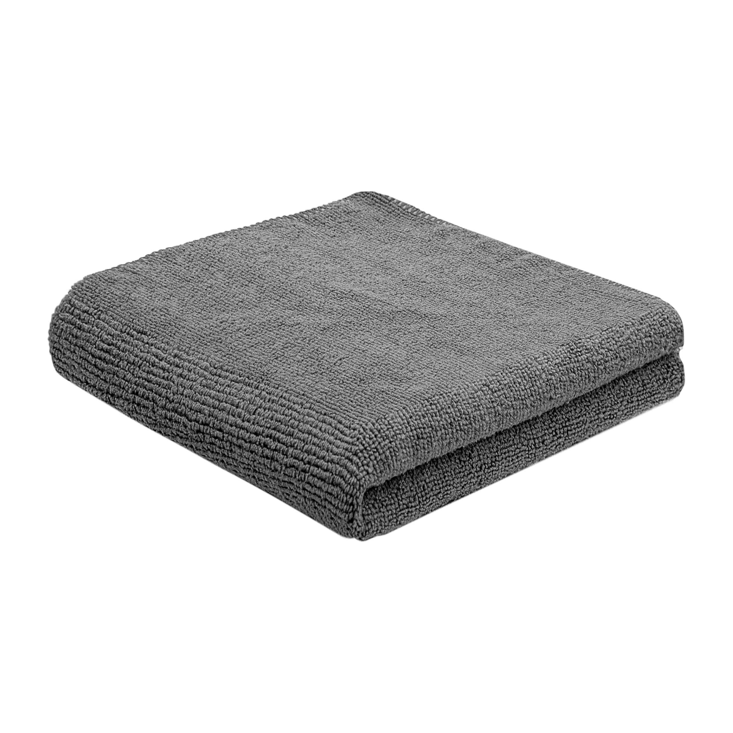 SOFTSPUN Microfiber Cloth 1pc 40x40cms 340 GSM Grey! Thick Lint & Streak-Free Multipurpose Cloths - Automotive Microfibre Towels for Car Bike Cleaning Polishing Washing & Detailing.