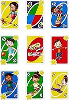 Vista 4 de Mattel Games UNO Junior Move Kids Card Game with Action Rules for Family Night, Game Night, Travel, Camping and Party, UNO Cards