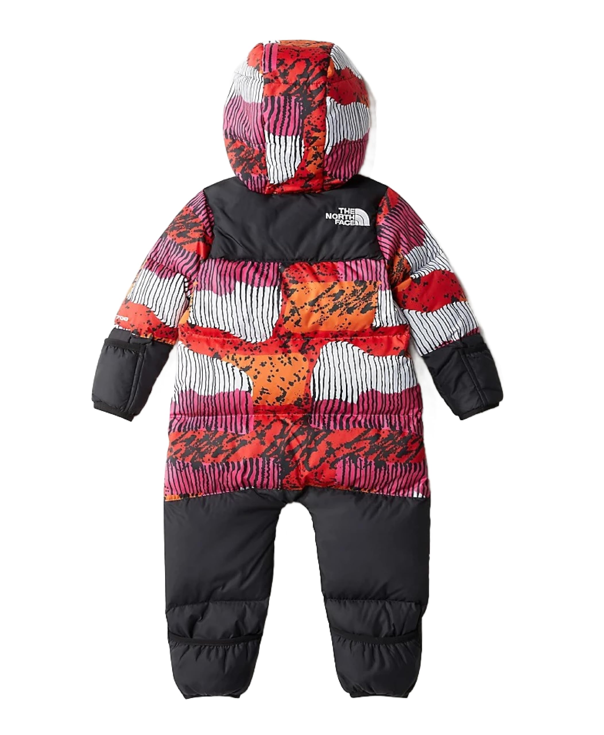 The North Face 1996 Retro Nuptse One-Piece Fiery Red Abstr Ysmt Pt 18 Months