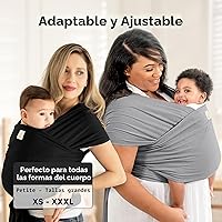 Vista 4 de KeaBabies - Portabebés fular original todo en 1 para recién nacidos a niños pequeños, fácil de llevar, manos libres, ligero, transpirable envolturas