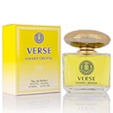 Verse Golden Crystal for Women 3.4 fl Oz - Floral Fruity Fragrance - Top Notes of Amalfi Lemon, Bergamot & Neroli - Base Notes of Guaiac Wood, Amber & Musk - Free of Parabens - Elegant 100ml Bottle