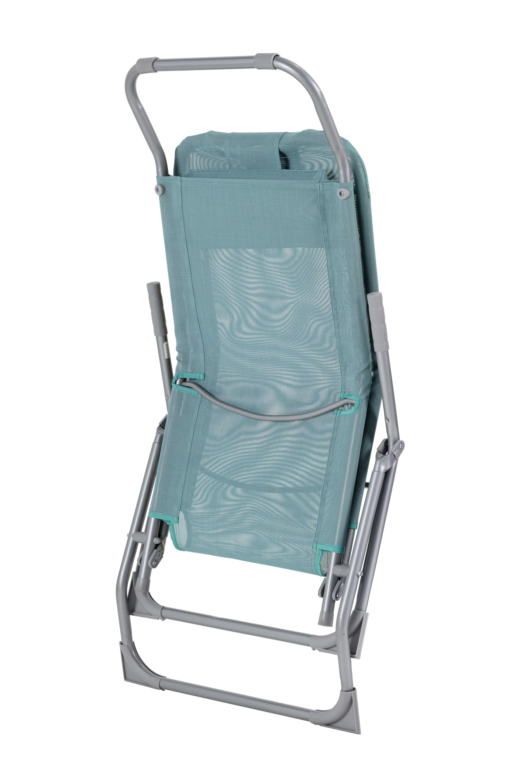 Lettino Prendisole Charles - Acciaio E Tessuto Sintetico, Reclinabile, Poggiatesta, Per Giardino/Piscina