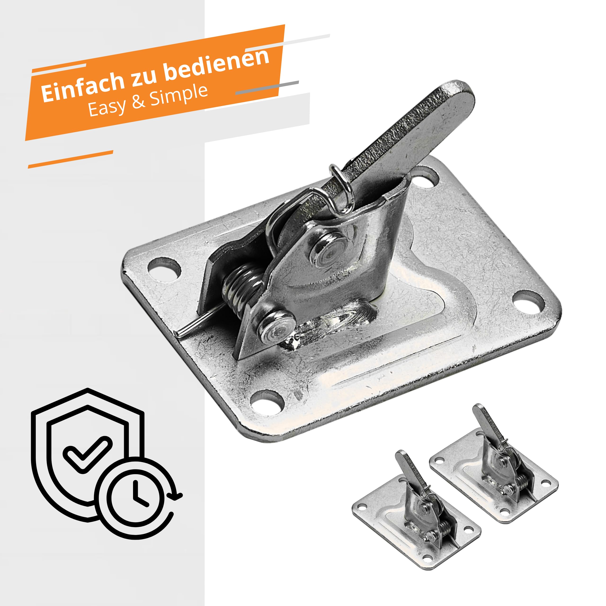 INTAKO 50 Pezzi Morsetti a Molla per Casseforme – Spring Clamp/Rapid Clamp 70 x 100 mm, per Tondini 6–10 mm, Accessori per Casseri e Armature (Zincato)