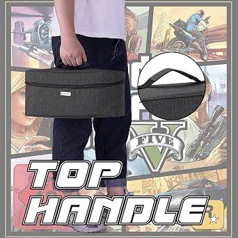 CURMIO Game Disc Holder Case, Storage Bag for Up to 24 Video Discs, Black