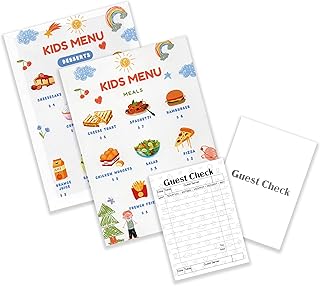 Pretend Play Restaurant Western Menu Food Set | Kitchen Diner Role Play Accessories for Kids | Fun Lunch Menu Playset for Toddlers | Role-playing food toys for 3+