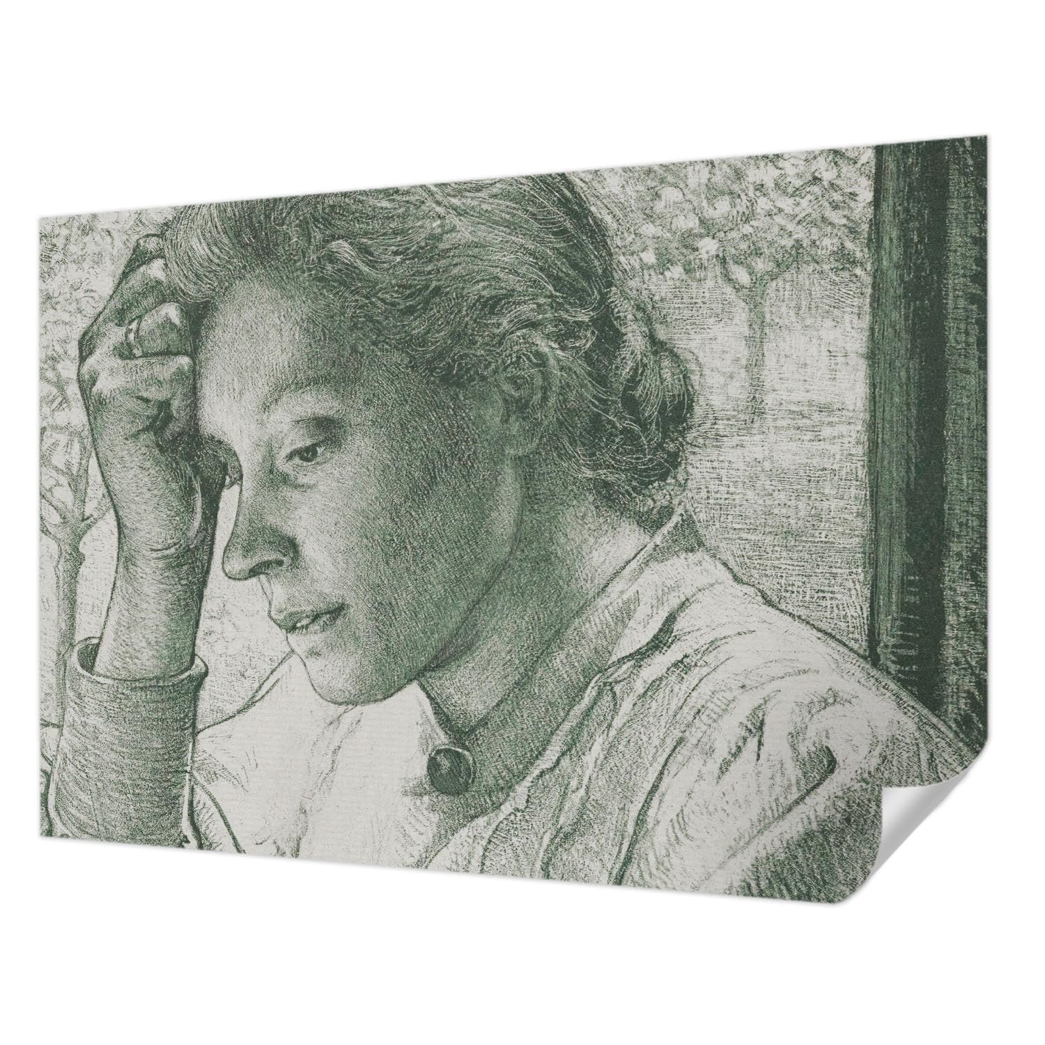 Décor mural adhésif Tulup 208x146 cm panoramique motif femme réfléchissante