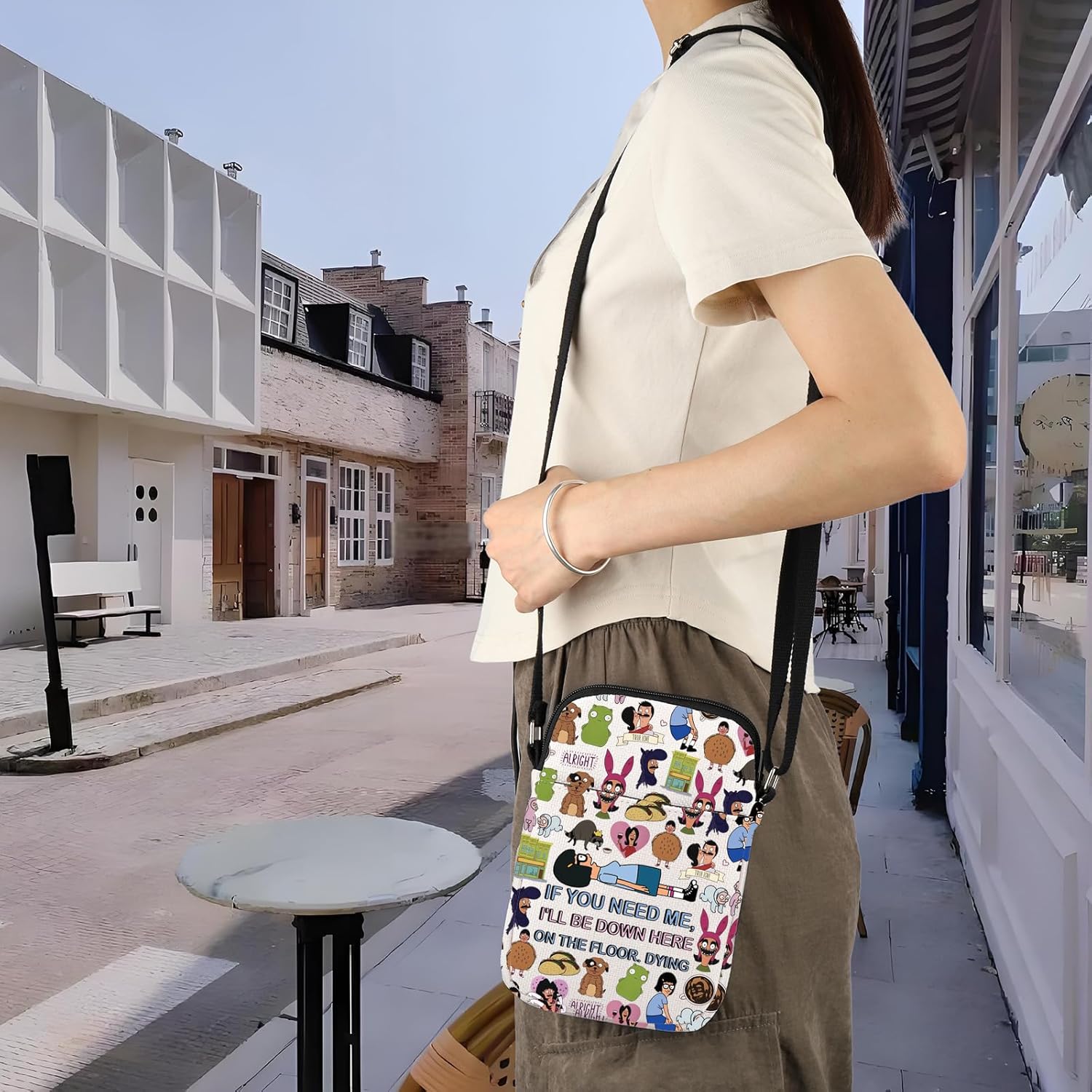 Tv Show Inspire Gift Tina Belcher Crossbody Bag Cartoon TV Show Merchandise Inspired Gift For Tina Fans - Image 7