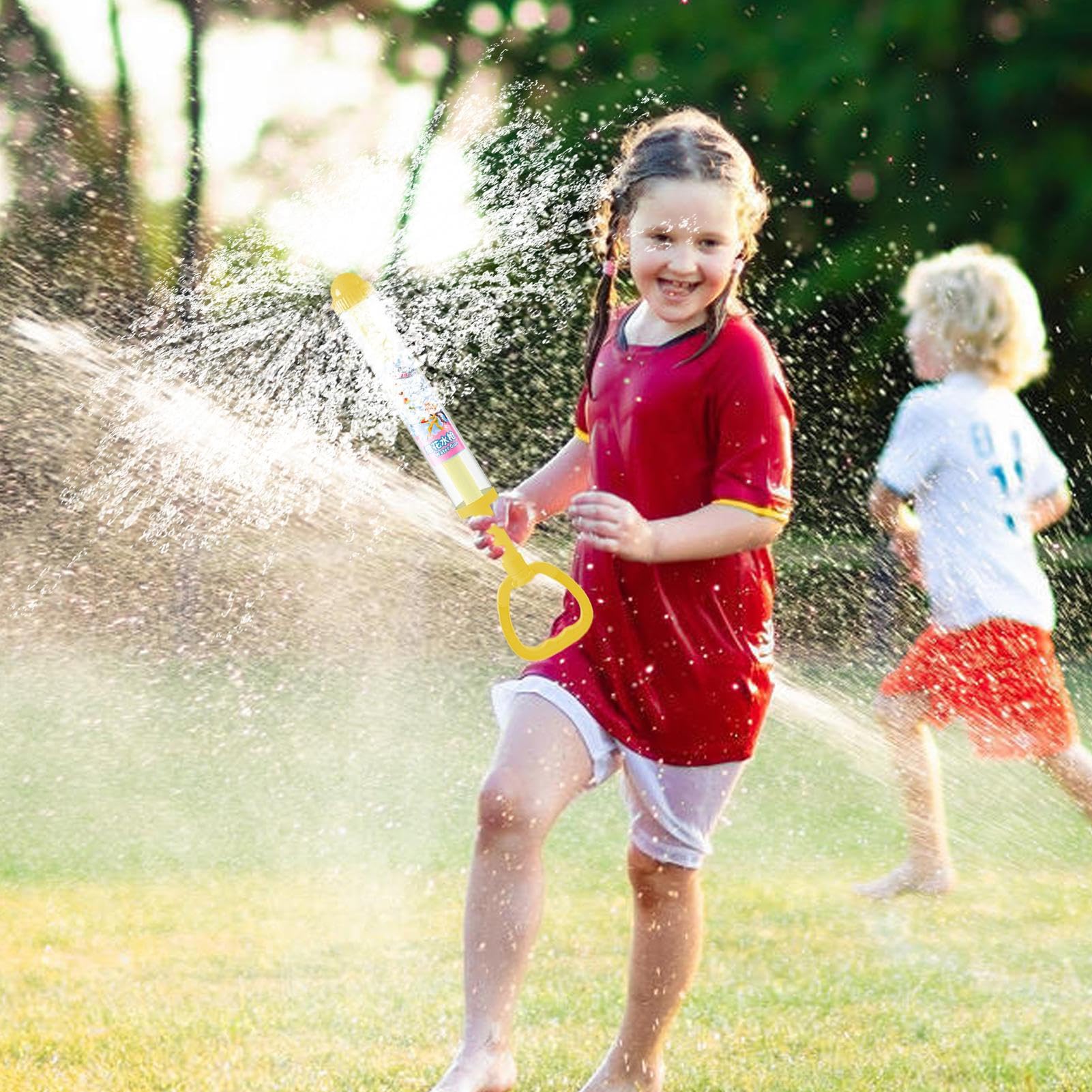 Fontaine d'eau, Jeu de Piscine avec Pistolet à Eau Amovible, Accessoire Sécurisé pour Fêtes Aquatiques