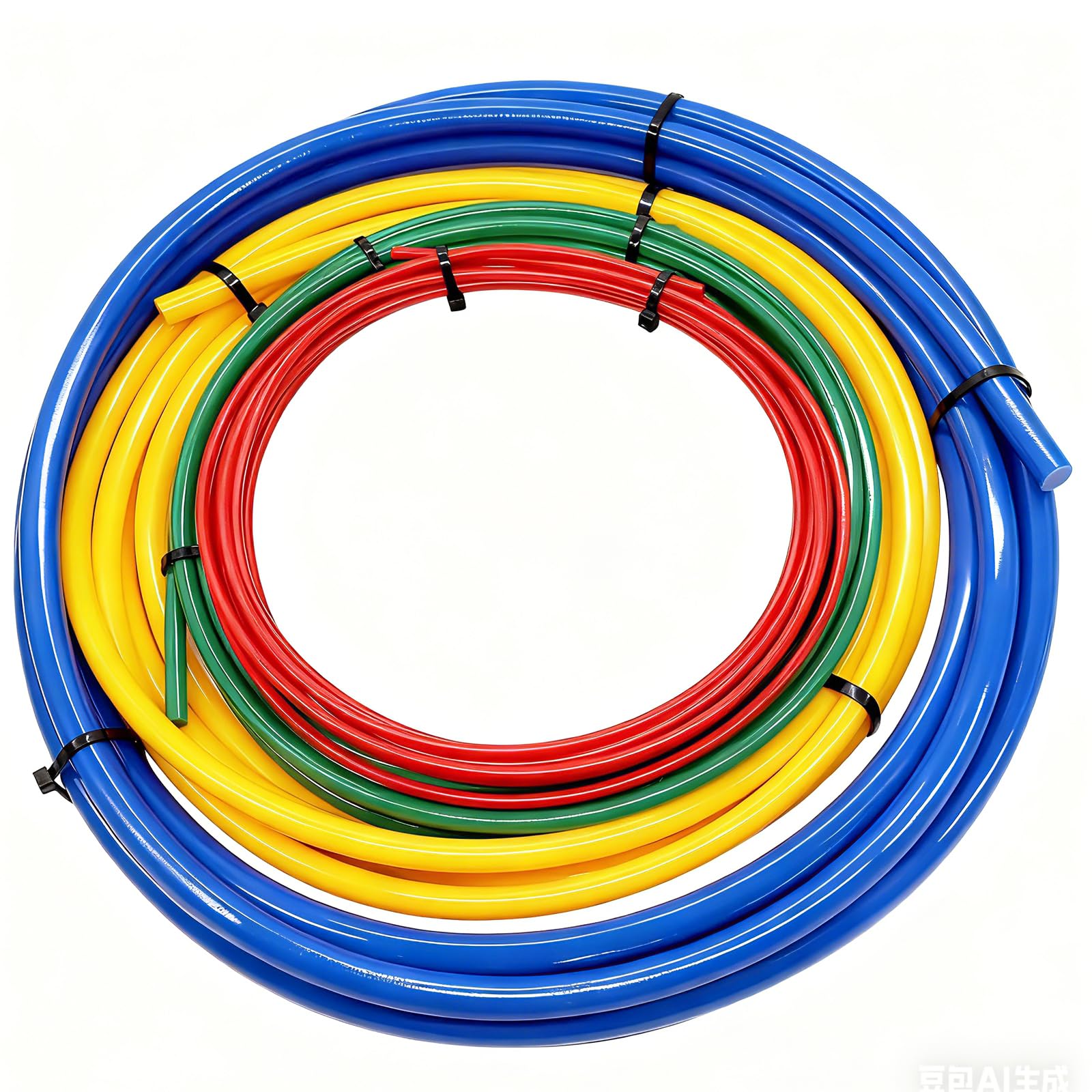 Tnisesm 4Pcs Conditioning Copper Tubing Pipe Extension 4M, 1/4" 1/2" 3/8" 5/8" Built-in Copper Tube Bending Strip Air Conditioning Pipe Bender Kit