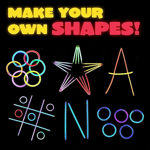 Miniatura 3 de JOYIN Paquete de 200 unidades de palillos brillantes a granel de 8 pulgadas, pulseras de palo brillante, regalos de fiesta que brillan en la