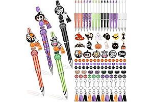 Halloween Silicone Focal Beads Kit with Beadable Pens