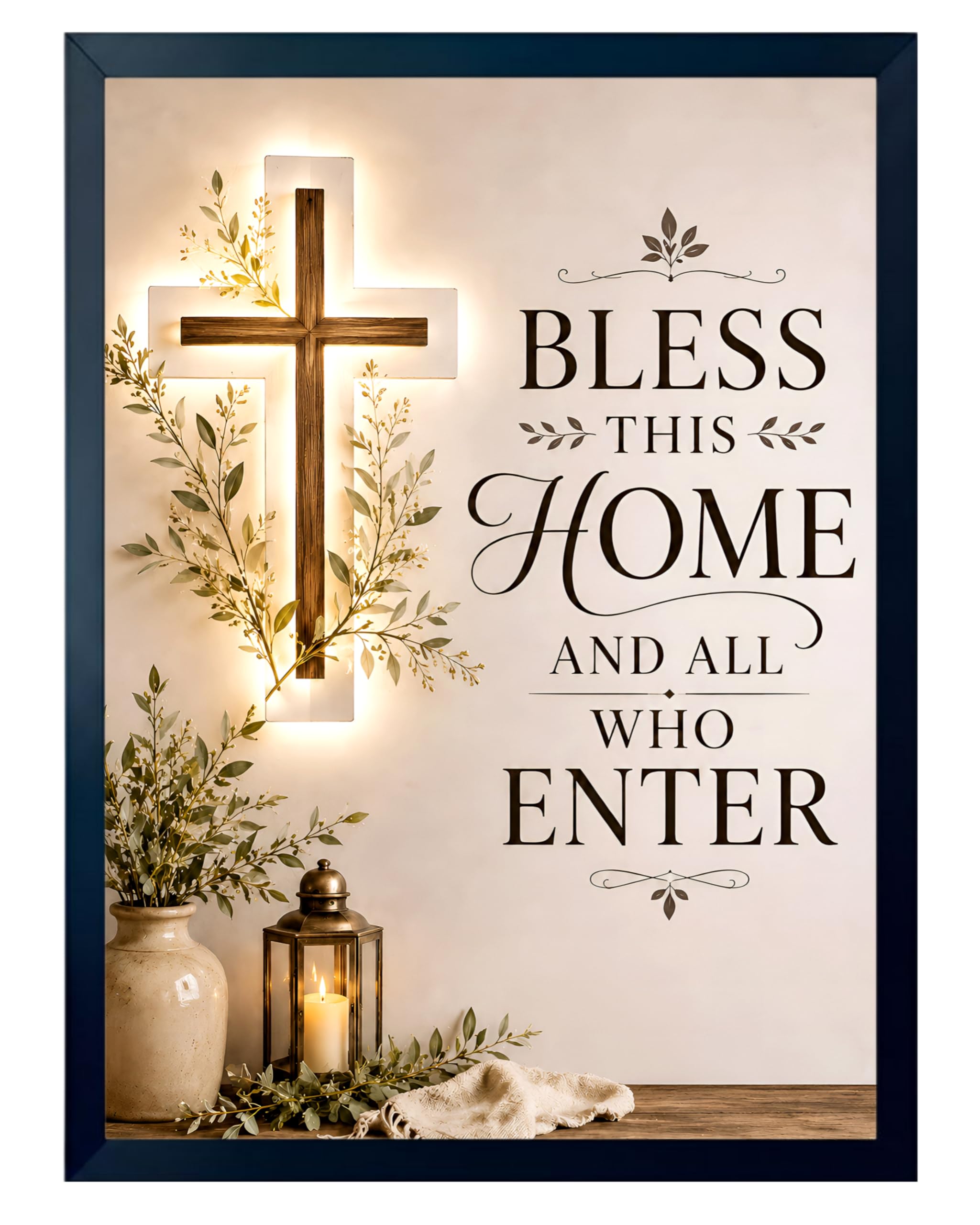 Jesus Christ Sacred Heart Photo Frame - Golden Black -24 Jesus Christ Sacred Heart Photo Frame - Golden Black -24
