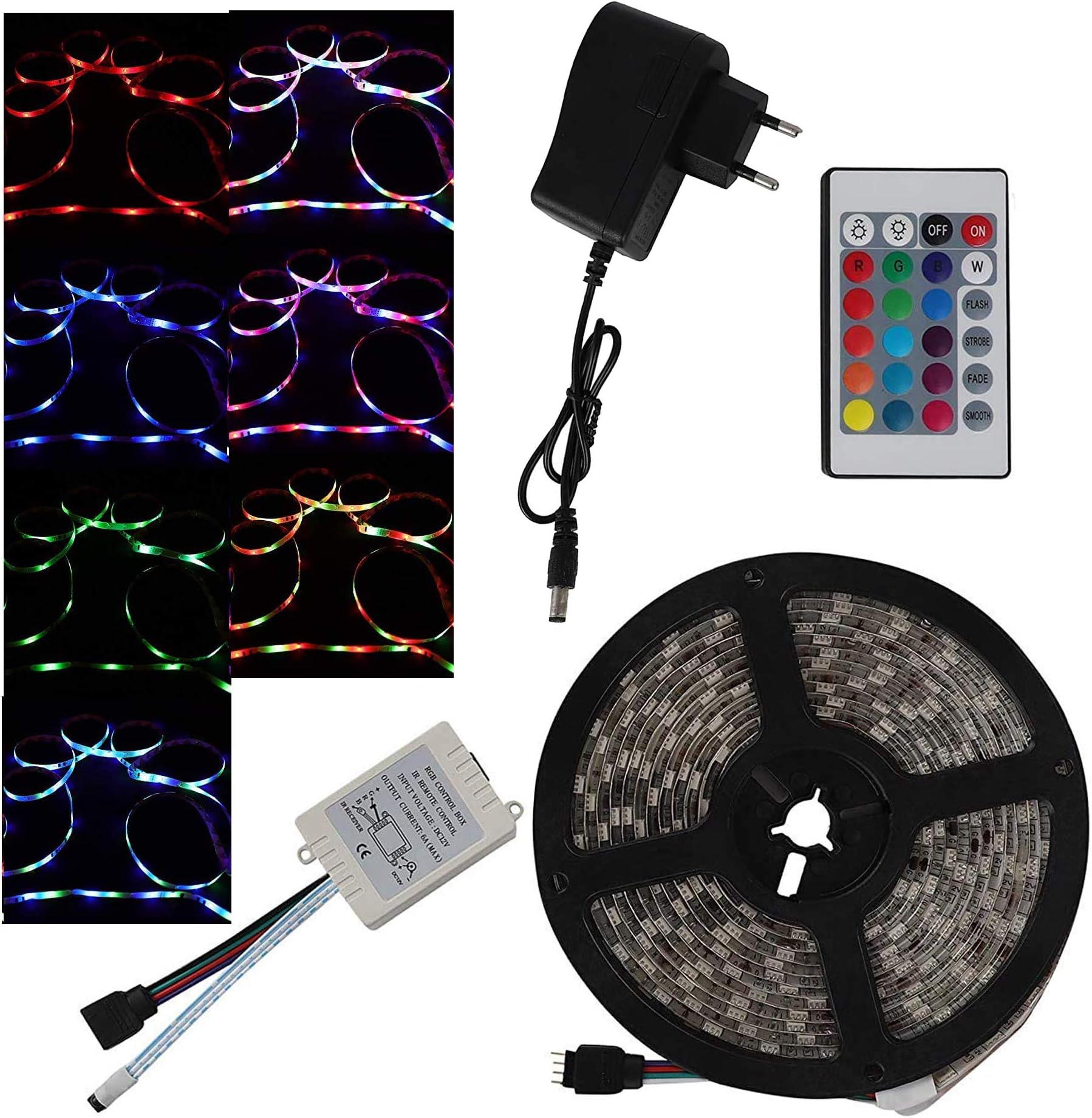 K3 4M Rgb 3528 Waterproof 240 Led Strip+24 Keyir Remote Controller+Highpower Supply