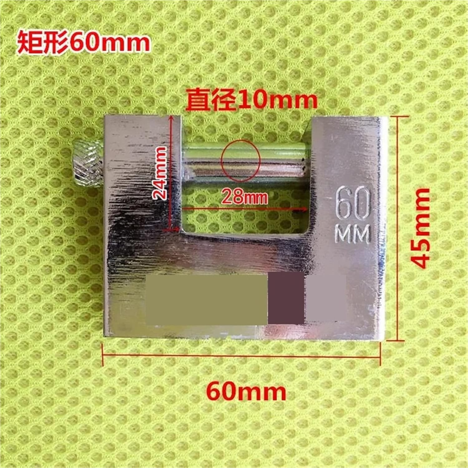 Padlock with Key High Security Heavy Duty D-Shaped Lock Garage Door Containers Gate and Warehouse Theft Door Lock 1Pcs(60mm Single 3keys)