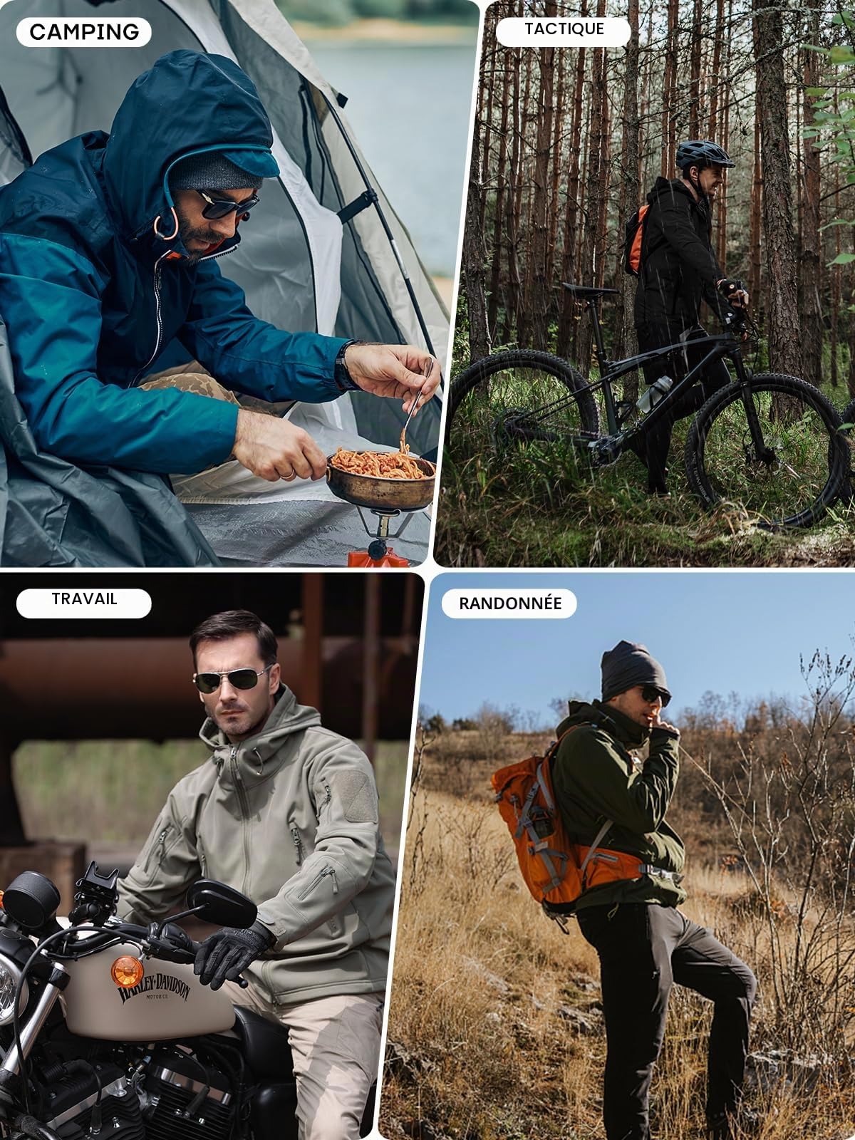 FREE SOLDIER Homme Veste Polaire Veste Militaire Tactique Veste de Ski Imperméable d'hiver Manteau Coupe-Vent extérieur Softshell avec Capuche