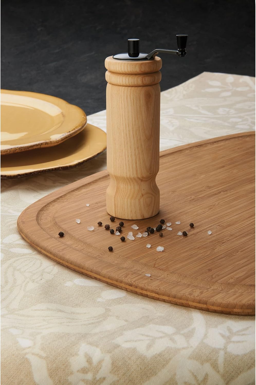 Woodriver Project Kit - Ceramic Hand Crank Salt Or Pepper Mill Grinder Mechanism Kit - Black Enamel