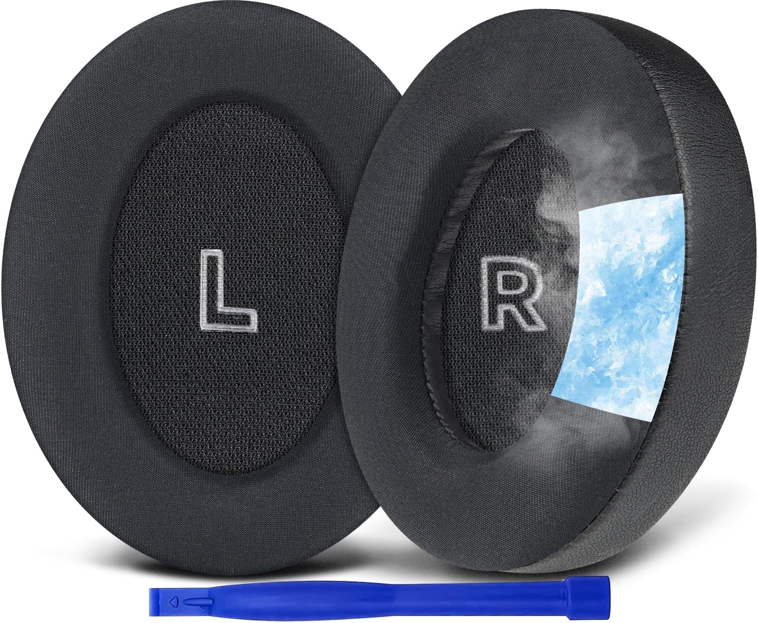 SOULWIT Cooling Gel Replacement Earpads for Bose QC Ultra/New QuietComfort Ultra(2nd Gen) Wireless Headphones, Ear Pads Cushions with Breathable Ice Silk Fabric, High-Density Foam - Black